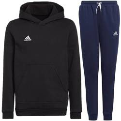 Dres dziecięcy Adidas Entrada 22 komplet czarny + granatowy