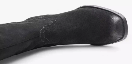 Damskie skórzane kozaki zimowe Sergio Leone DKZ268-SBL czarne