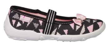 Tenisówki dziecięce Viggami JOLA czarne kapcie dziewczęce wsuwane