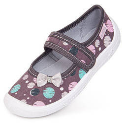 Tenisówki dziecięce Viggami ANETA kapcie na rzep szare