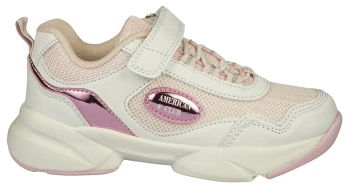 Dziecięce buty sportowe American Club BRL16WHBU biało-różowe
