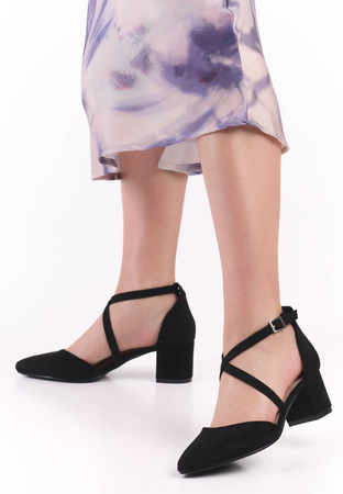 Eleganckie sandały damskie Sergio Leone w kolorze czarnym DSK830CZMI