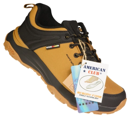 Męskie buty sportowe American Club MHL212CO brązowe
