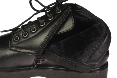 Męskie trapery zimowe ocieplane obuwie zimowe Le Scarpe MA8131-1BL czarne