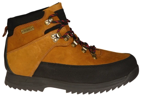 Zimowe skórzane buty męskie American Club MCY92/23BR brązowe