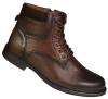 Eleganckie męskie skórzane buty zimowe American Club MCY167CO brązowe
