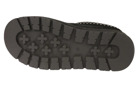 Damskie botki zimowe mule ze skóry naturalnej American Club DCY187BL czarne