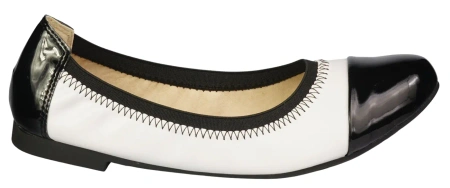 Baleriny damskie Goodin półbuty damskie DGD-15-3117WH białe