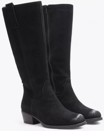 Damskie skórzane kozaki zimowe Sergio Leone DKZ268-SBL czarne