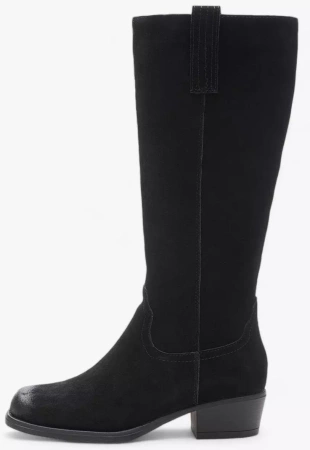 Damskie skórzane kozaki zimowe Sergio Leone DKZ268-SBL czarne