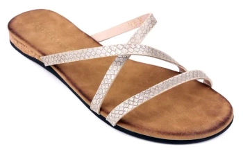 Eleganckie klapki damskie Sergio Leone D2118ZL złote