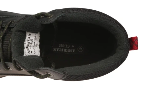 Eleganckie męskie buty zimowe American Club MRH118BL czarne