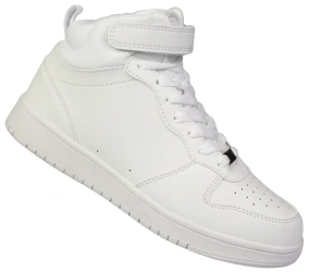 Młodzieżowe sportowe buty przejściowe American Club z ekoskóry DES102WH