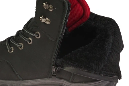 Męskie trapery zimowe ocieplane obuwie zimowe Le Scarpe MA8019-1BL czarne
