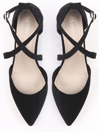 Eleganckie sandały damskie Sergio Leone w kolorze czarnym DSK830CZMI