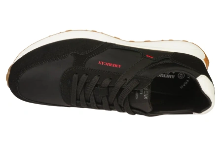 Męskie buty sportowe American Club sneakersy męskie MAA43BL czarne