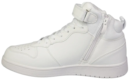 Młodzieżowe sportowe buty przejściowe American Club z ekoskóry DES102WH