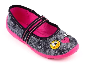 Tenisówki dziecięce Viggami Olga Haft kapcie dziewczęce wsuwane szare