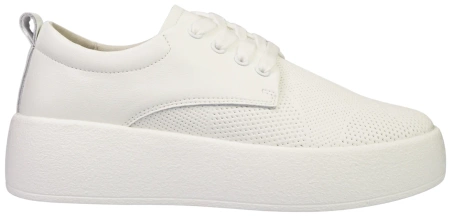 Skórzane buty sportowe damskie Ladie's Style D2309S-2WH białe
