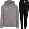 Dres dziecięcy Adidas Entrada 22 komplet szary + czarny