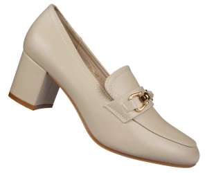 Eleganckie czółenka damskie półbuty damskie Sergio Leone DPB146BEPU beżowe