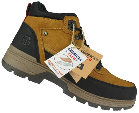 Zimowe buty męskie American Club MRH140/24HO brązowe