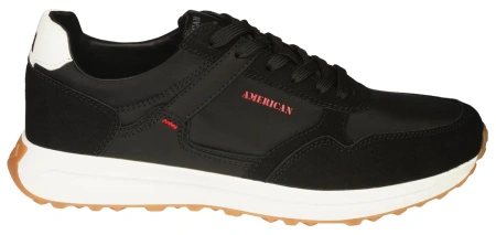 Męskie buty sportowe American Club sneakersy męskie MAA43BL czarne