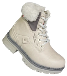 Dziecięce trzewiki zimowe American Club BSP03GY szare