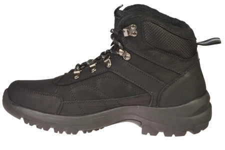 Zimowe skórzane buty męskie American Club MCY58BL czarne