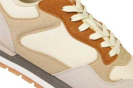 Damskie buty sportowe American Club damskie sneakersy DFH82BE beżowe