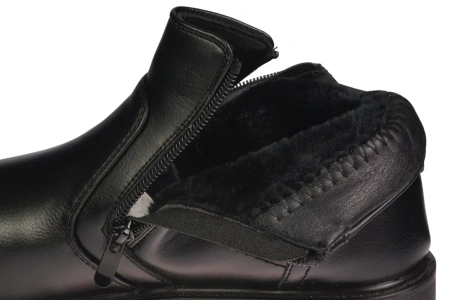 Męskie ocieplane obuwie zimowe Le Scarpe MA8132-1BL czarne