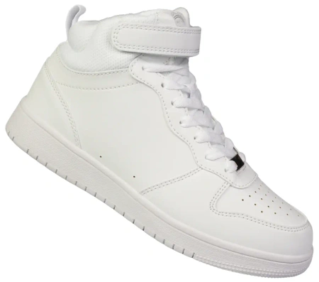 Młodzieżowe sportowe buty przejściowe American Club z ekoskóry DES102WH