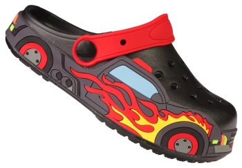 Dziecięce klapki basenowe American Club CNH185BL czarno czerwone