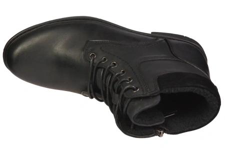 Eleganckie męskie skórzane buty zimowe American Club MCY167BL czarne