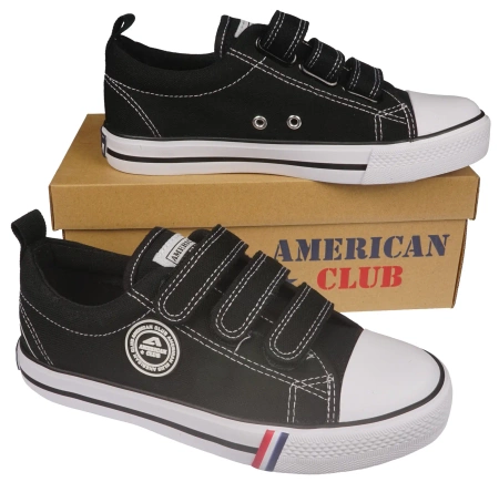 Tenisówki męskie na rzepy - American Club  LH58/23 LH13