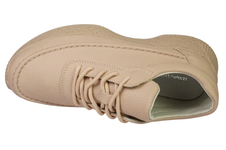 Skórzane buty sportowe damskie Sergio Leone DSP013FRO różowe
