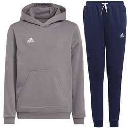 Dres dziecięcy Adidas Entrada 22 komplet szary + granatowy