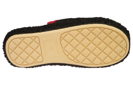 Damskie pantofle tekstylne American Club DSL-21BL czarne