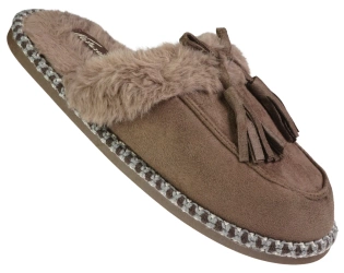 Damskie pantofle zimowe Meteor DV244 w kolorze brązowym