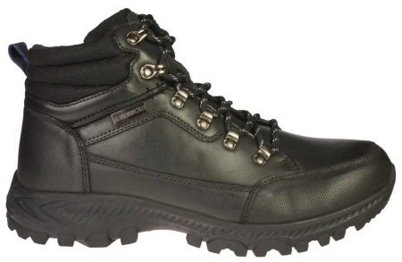 Zimowe skórzane buty męskie American Club MCY129BL czarne