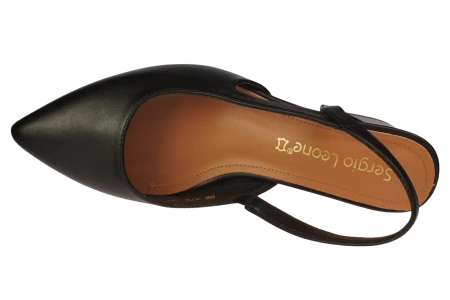 Eleganckie sandały damskie Sergio Leone DSK472CZ czarne