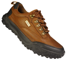 Męskie obuwie przejściowe skórzane American Club MCY171BR brązowe