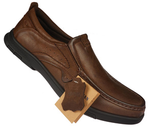 Męskie półbuty American Club MCY-150CO brązowe