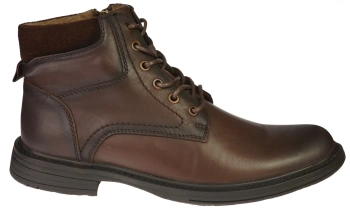 Eleganckie męskie skórzane buty zimowe American Club MCY167CO brązowe