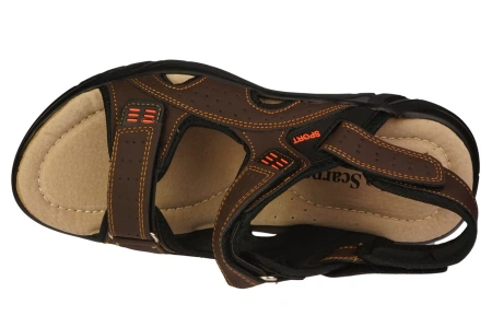 Sandały męskie Le Scarpe Club MA8700-7DKBR brązowe