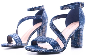 Eleganckie Sandały damskie Sergio Leone DSK870GRLU granatowe