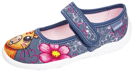 Tenisówki dziecięce Viggami Roxi Druk granatowe kapcie dziewczęce 
