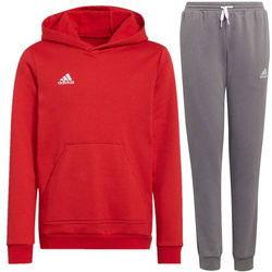 Dres dziecięcy Adidas Entrada 22 komplet czerwony + szary