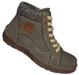 Damskie obuwie zimowe buty damskie Skotnicki DB-3-1342GY szare