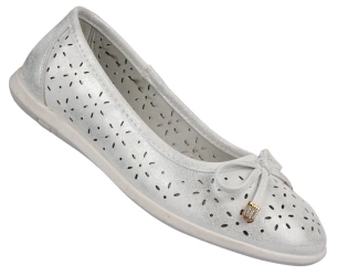 Półbuty dziecięce Apawwa białe baleriny dziecięce CT1235PWH